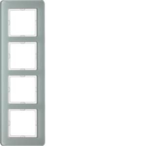 Afdekraam 4-v berker Q.7 Glas polarwit