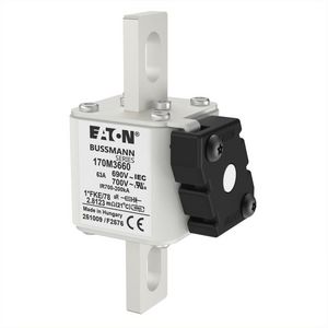 Zekering hoge snelheid 63A AC 690V 200kA compact 1 45x VVE=6