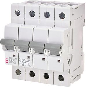 Installatieautomaat ETIMAT P10 D-karakteristiek 0,5A 4 mod 3-polig + Nul 10kA 1901441