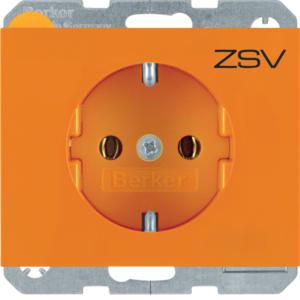 Wandcontactdoos opdruk SCHUKO oranje glanzend K.1/K.5