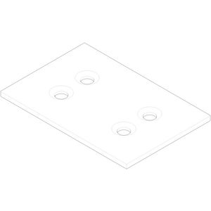 Inleg voor voetenbad 585x390x20mm