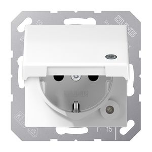 Wandcontactdoos A(S) alp.wit medic kl.d. F.ind. Sil+