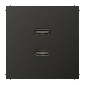 Afdekking antraciet voor 2xHDMI LS