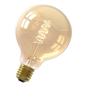 LED-lamp flexibel filament G95 E27 3.8W 25W 250lm 2100K goud