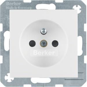 Wandcontactdoos penaarde steek berker S.1/B.3/B.7 polar wit glans