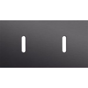 Tweevoudige afdekpl. horizontaal 71mm centerafstand twee enk