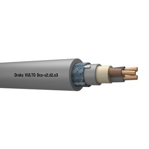 Haspel a 2000m. VULTO VO-YMvKas Dca 0,6/1kV gy# 3x2,5/2,5mm² (bruin - zwart - grijs)