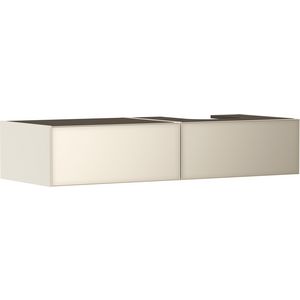 Badmeubel Xevolos E Sand Matt Beige 1370/550 2L consoles waskom RE. Metallic Sand Beige