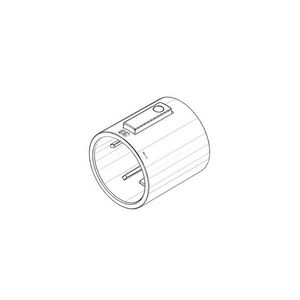 Greep v. thermostaat 46x48mm Platina gebors.