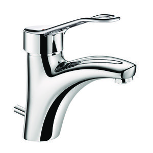 Wastafelmengkraan H.85 L.135 + trekplug & hevel open greep