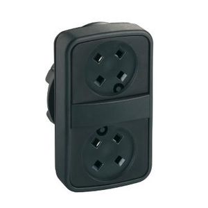 Dubbele kop drukknop Verzonken 22mm z. kapjes Harmony XB5