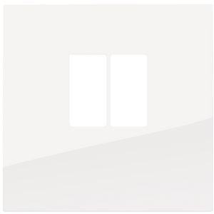 Afwerkingsset enkelvoudige luidsprekeraansl. hoogglans wit