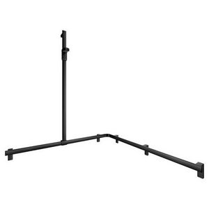 Douchegreep met douchestang links 1150/1150/1301mm zwart mat
