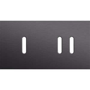 Tweevoudige afdekpl. horizontaal 71mm centerafstand een enke
