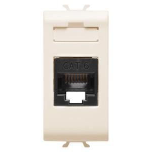 RJ45 CONTACTDOOS-CATEGORIE 6-UTP-1 MODULE-IVOOR-CH