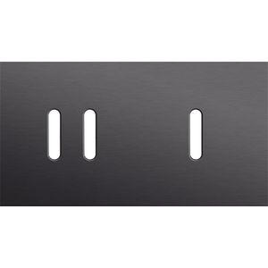 Tweevoudige afdekpl. horizontaal 71mm centerafstand een twee