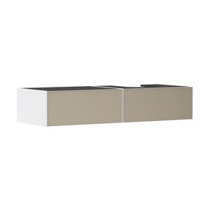 Badmeubel Xevolos E mat wit 1370/550 2L waskom/gesl. RE. Patterned Bronze