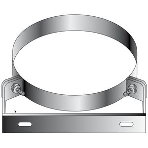 Muurbeugel dubbelwandig RVS DP250/SP300 Roccheggiani
