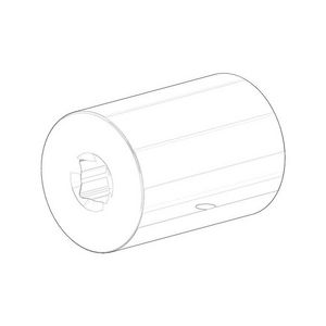 Houder voor badgreep 36x36x50mm chr