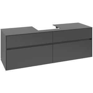 Wastafelonderkast Collaro 1600x548x500mm Graphite C07700VR
