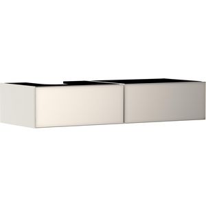 Badmeubel Xevolos E Sand Matt Beige 1370/550 2L consoles waskom LI. Metallic Sand Beige