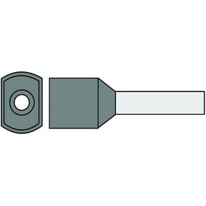 Zak a 100st. adereindhuls dubbel geisoleerd 4mm² Grijs 12mm DIN