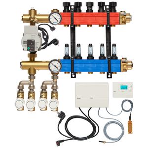 Vloerverw.verdeler 4860 4-pijps E-pomp OA. 10-145l/u 5-groeps