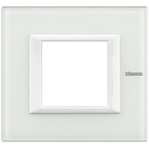 Afdekraam White Glas recht 2 modulen Axolute