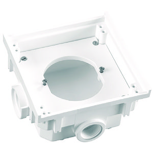 Toestelcontactdoos geaard vlak afsluitende lege behuiz. wit