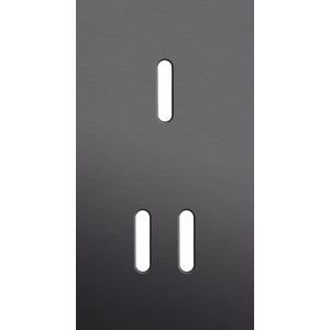 Tweevoudige afdekpl. verticaal 71mm centerafstand een enkelv