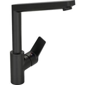 keukenmengkraan 150gr.draaibare uitloop , mat zwart
