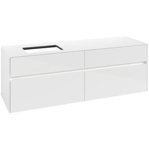 Wastafelonderkast Collaro 1600x548x500mm Glossy White C121B0DH