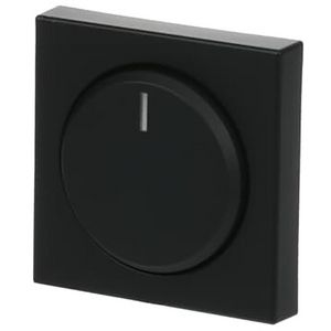 Centraalplaat+knop v draaidimmer mat-zwart heavy duty (6540-885-102-510)