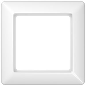 Afdekraam universeel slagvast alpin wit 1-voudig AS