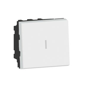 Wisselschakelaar 2-polig 20AX 2 modulen wit Mosaic
