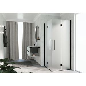 Deel rechts Y22GS hoekinstap 760-780x2000mm zwart satin