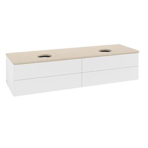 Wastafelonderkast Antao 1600x360x500mm White Matt Lacquer L28013MT