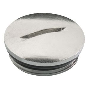 Blindstop messing vernikkeld rond draad M20x1,5 met O-ring