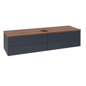 Wastafelonderkast Antao 1600x360x500mm Mid.Blue Matt Lacquer K25052HG