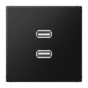 Afdekking matzwart voor 2xUSB LS990