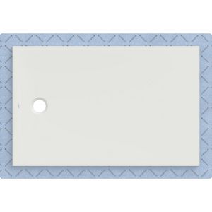 Douchevloer CleanFloor30 geïntegreerd met afdichtingsvlies wit: 140x90cm