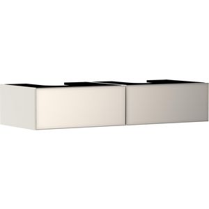 Badmeubel Xevolos E Sand Matt Beige 1370/550 2L 2 wastafel gesl. Metallic Sand Beige