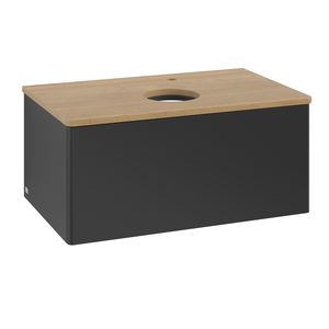 Wastafelonderkast Antao 800x360x500mm Black Matt Lacquer K30051PD