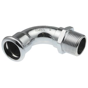 Puntknie 90° Xpress STAAL 28x1" con. bt. C1430