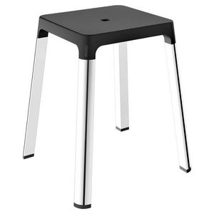 Kruk frame antislip voetzolen verchrd/zwart