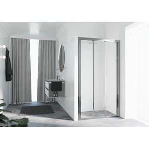 Schuifdeur LUN3P 1080-1140x1950mm chroom helder