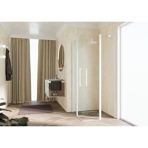 Young A 101 Hoekinstap 101-103Cm Helder Glas Wit Mat