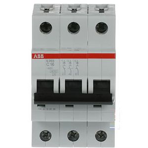 Installatieautomaat 6kA 3-polig C-karakteristiek 16A