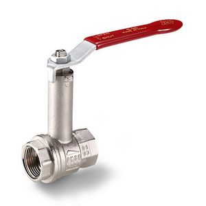 Kogelkraan S.96 2"bn. DN50 vernikkeld Geomet hendel rood