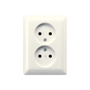 Wandcontactdoos wit 2-voudig AS500